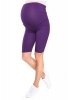 MijaCulture comfortable casual maternity 1/2 leggings shorts 1052 Purple